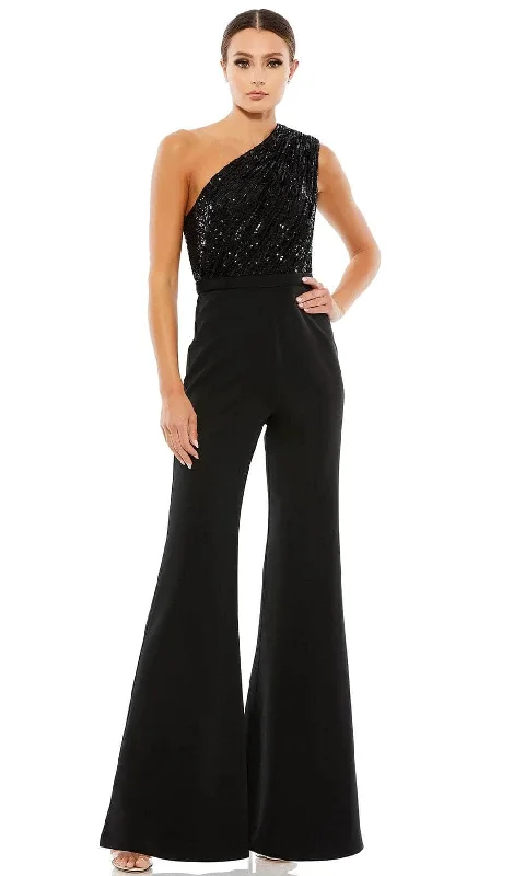 women's jumpsuits for hourglass figuresIeena Duggal 26716 - Asymmetric Sequined Jumpsuit