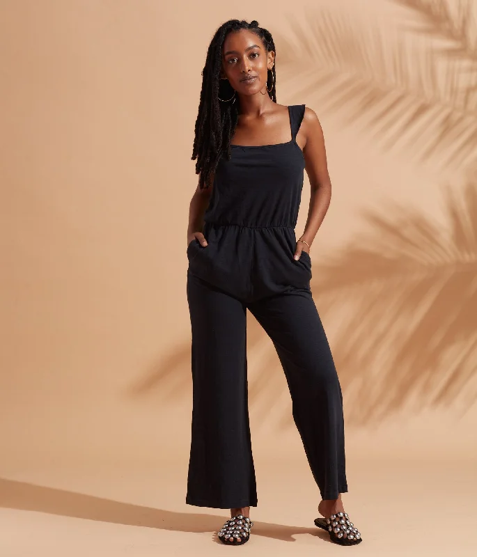 women's jumpsuits for beach outingsArchie Jumpsuit - Washed Black