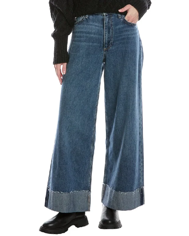 women's denim jeans for a night outrag & bone Sofie Pebbles Ultra High-Rise Wide Leg Jean