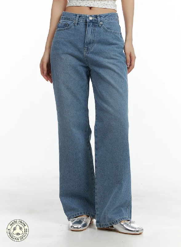 women's denim jeans for a night outRecycled Straight Leg Jeans OM428