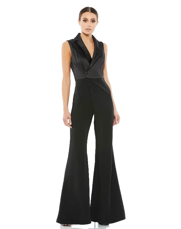 women's boho jumpsuitsIeena Duggal 26603 - V-Neck Formal Jumpsuit | Couture Candy