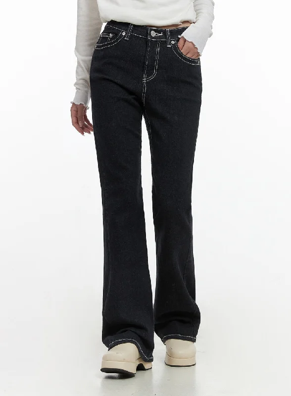 women's denim jeans for smart casualReese Classic Stitch Detail Slim Bootcut Jeans CS430