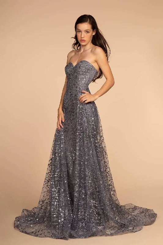 women's stylish dressesElizabeth K - GL2587 Strapless Sequined Evening Dress