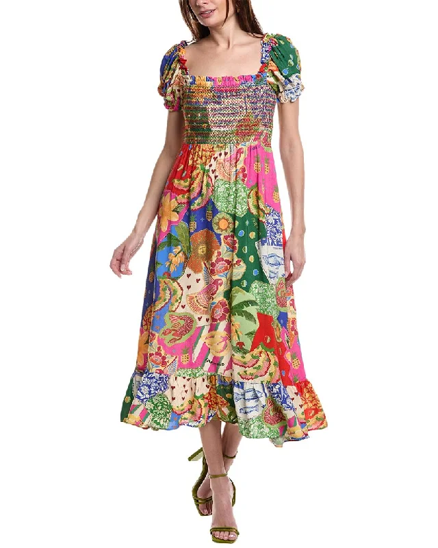 women's shift dressesFARM Rio Sunny Mix Midi Dress