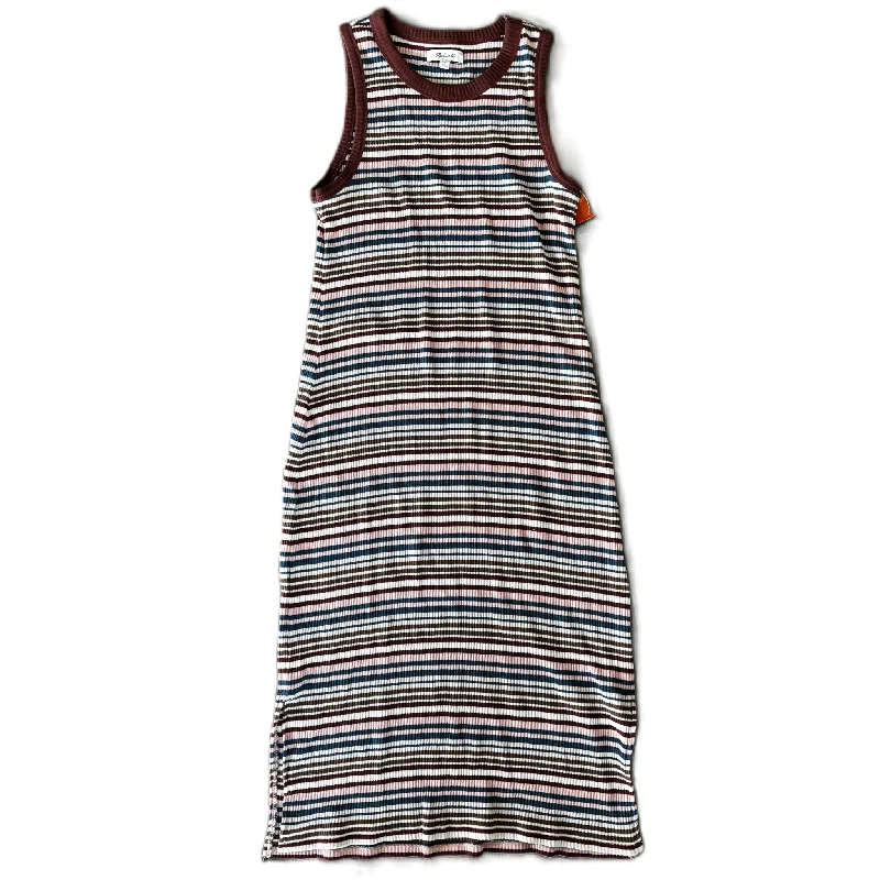 women's trendy dressesDress Casual Midi By Madewell In Striped Pattern, Size: S