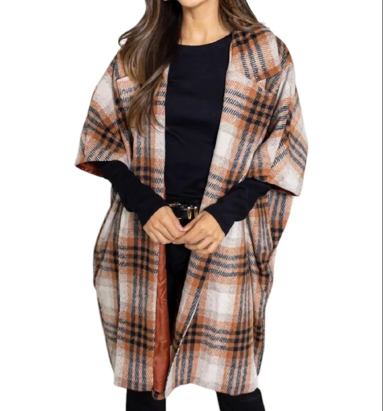 women's coats for rainy weatherDion Plaid Coat In St