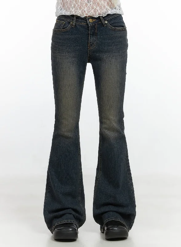 women's stone-washed denim jeansElsie Contour Fit Washed Bootcut Jeans CS425