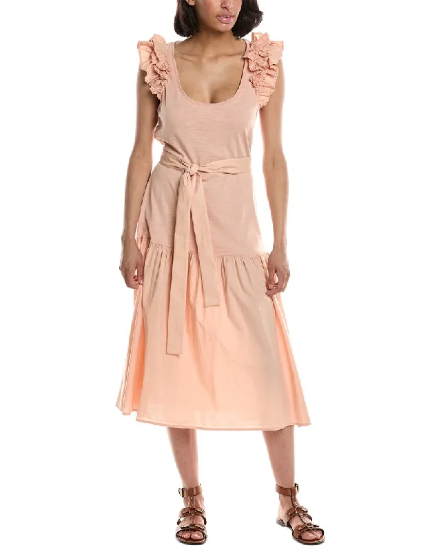 women's neon dressesNation LTD Everleigh Frilly Midi Dress