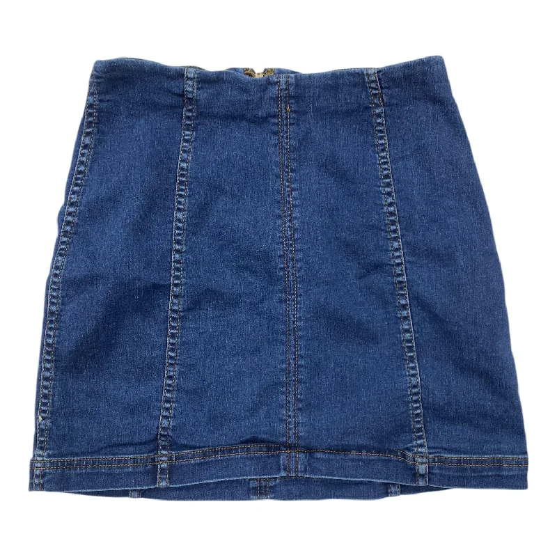 women's knitted mini skirts for casual wearSkirt Mini & Short By Free People In Blue Denim, Size: 6