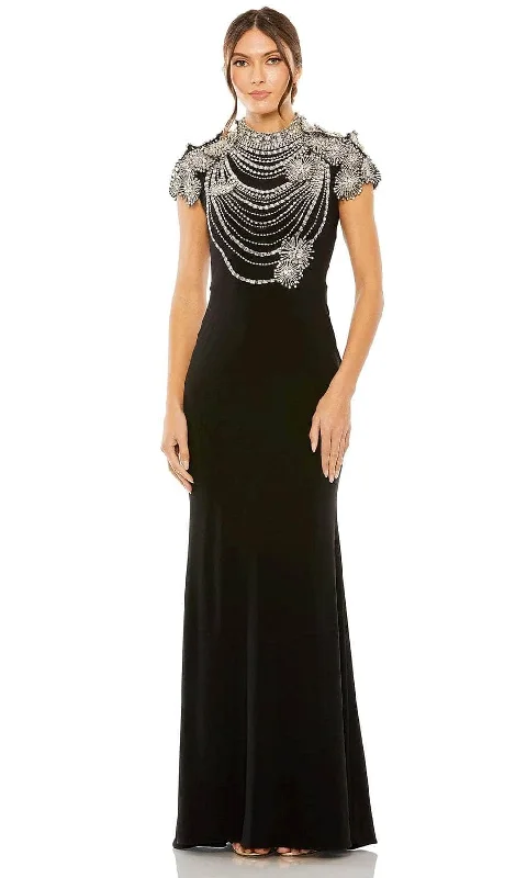 women's club dressesMac Duggal 42055 - Crystal Beaded Sheath Evening Dress