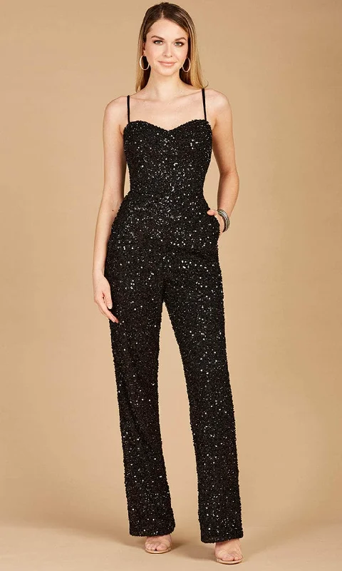 women's jumpsuits made of satinLara Dresses 29204 - Sleeveless Sparkling Jumpsuit