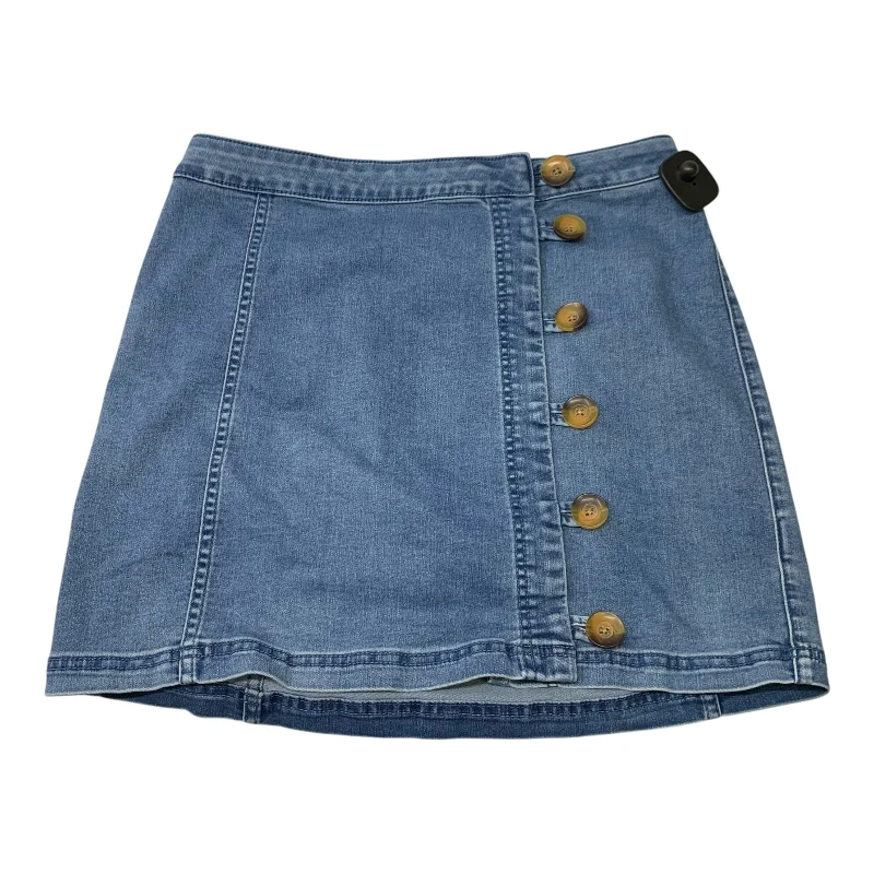 women's business skirtsSkirt Mini & Short By Free People In Blue Denim, Size: L