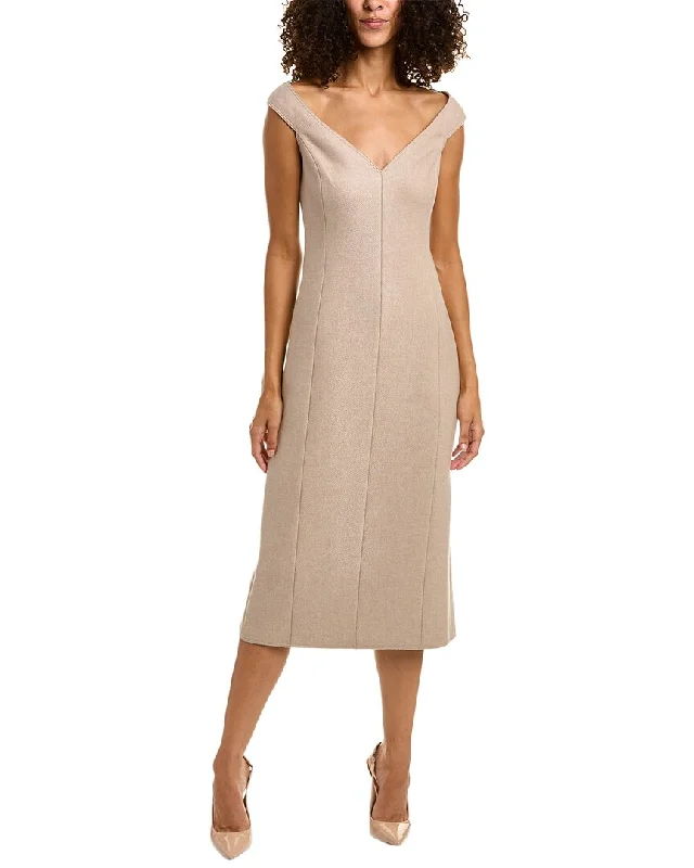 women's statement dressesTheory Paneled Wool Midi Dress