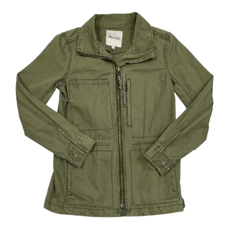 women's coats for apple-shaped bodiesJacket Other By Madewell In Green, Size: S