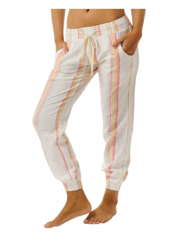 women's drawstring pantsClassic Surf Stripe Pants In Bone