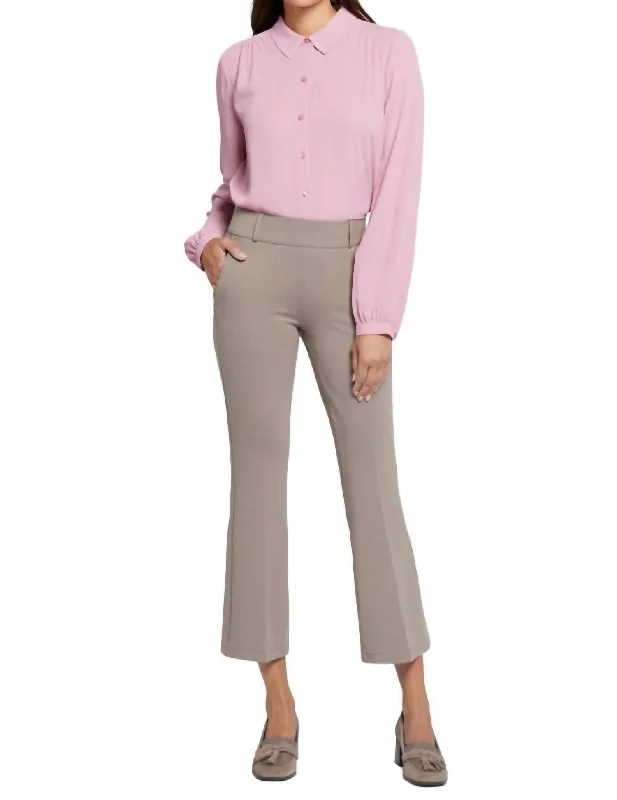 women's satin pantsFlared Ankle Pants In Saddlewood