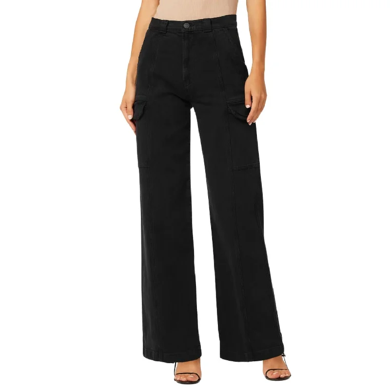 women's leggingsHigh-Rise Wide Leg Cargo In Black