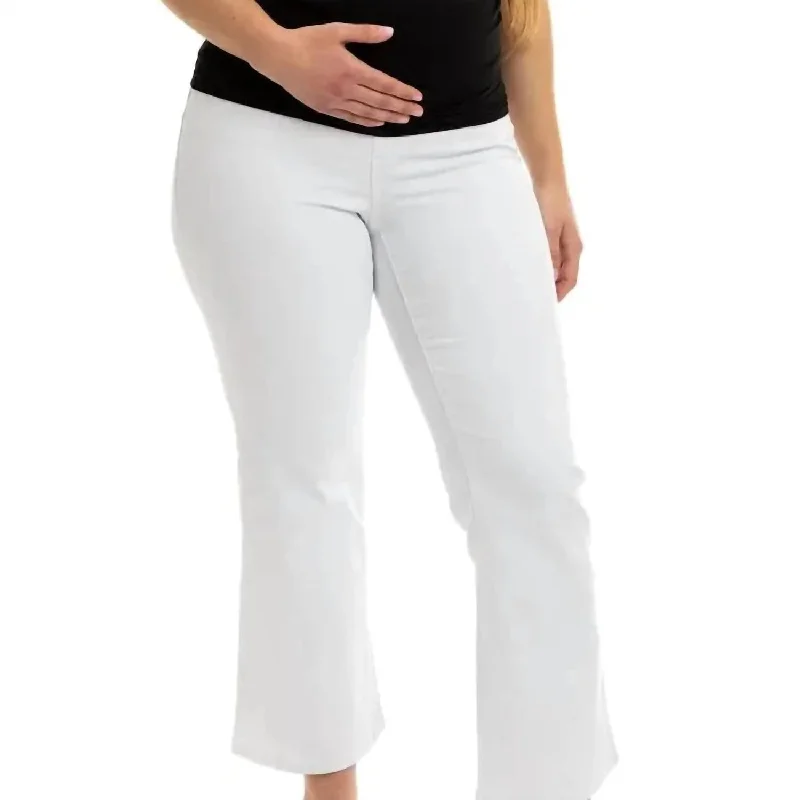 women's sophisticated pantsMaternity 27'' Demi Boot With Bellyband Jeans In White