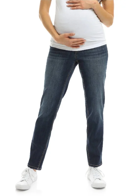 women's cropped pantsMaternity 30" Straight With Bellyband Jeans In Jenya