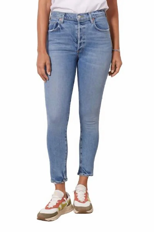 women's chic pantsNico High Rise Slim Jeans In Blame