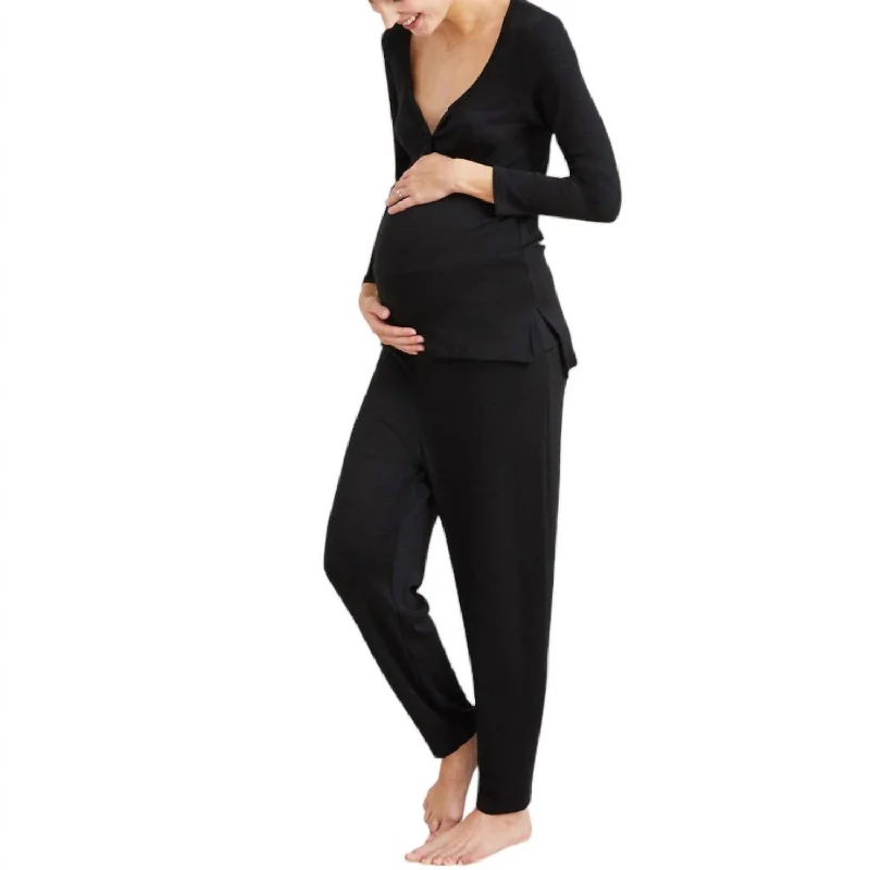 women's capri pantsOver Under Lounge Pants In Black