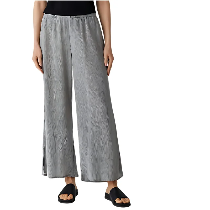 women's silk pantsWomen's Wide Ankle Pants In Nimbus