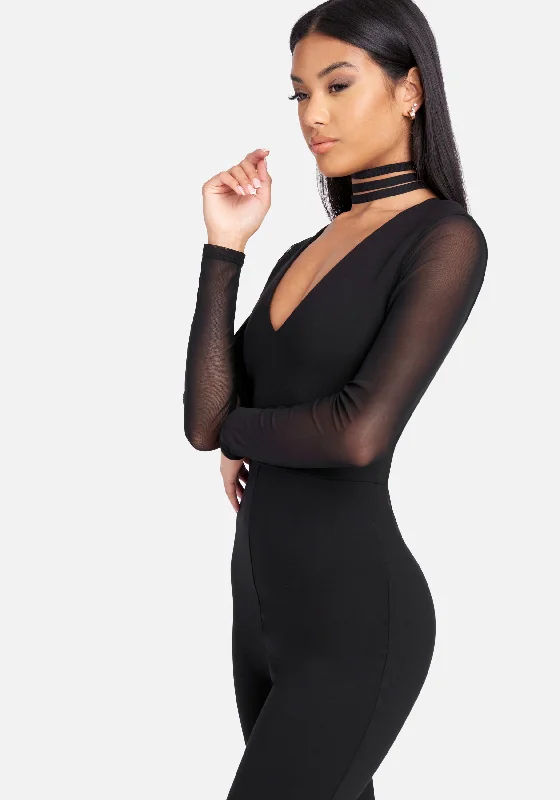 women's maximalist dressesChoker Neck Catsuit