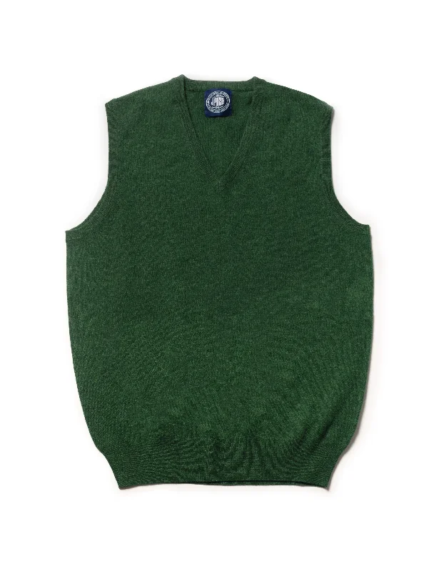 women's stretch dressesGREEN LAMBSWOOL V NECK VEST