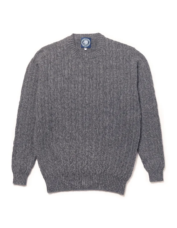 women's limited-edition dressesGREY CASHMERE CABLE