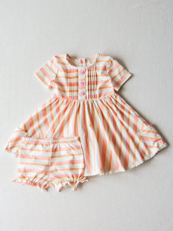 women's sleeveless dressesNora Set - Sherbet Stripes