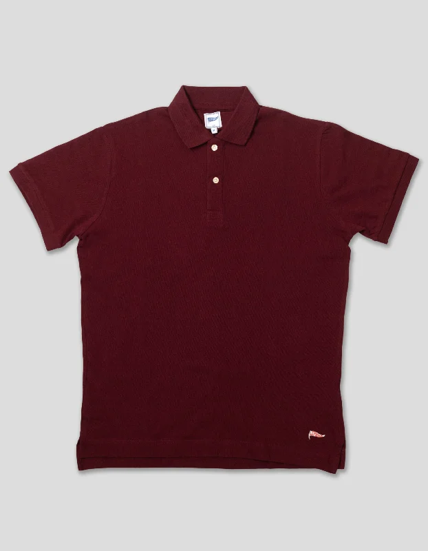 women's pastel dressesPIQUE POLO SHIRT - BURGUNDY