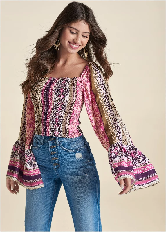 women's neon dressesSandstorm Stripe Top - Pink Multi