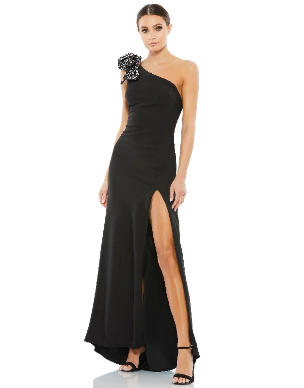 women's business casual dressesBlack 10 Mac Duggal 55707 Long One Shoulder Formal Prom Gown Sale