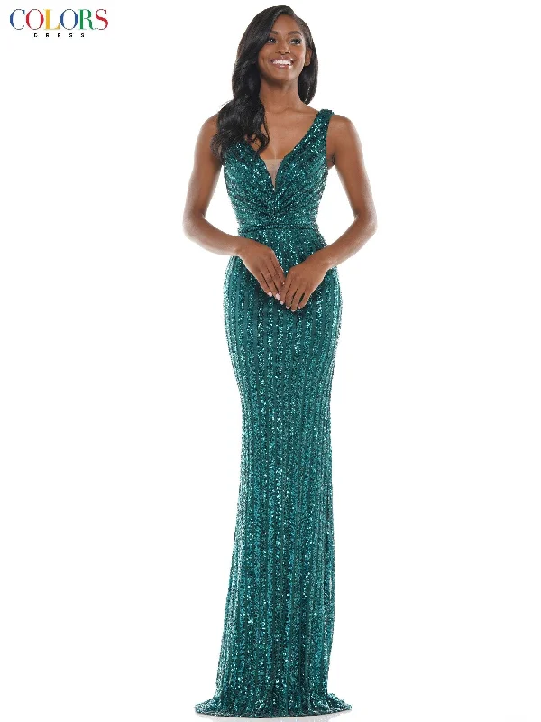 women's off-the-shoulder dressesColors G1042 Colors Long Sleeveless Fitted Prom Gown Sale