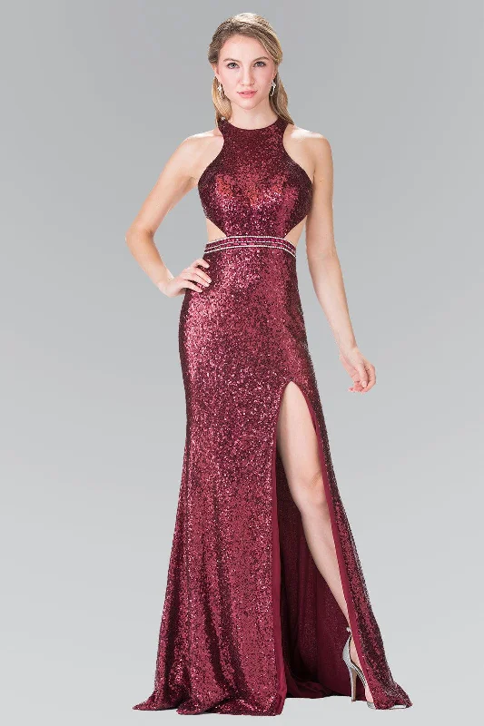 women's unique dressesProm Formal Sequins Long Dress with Side Slit