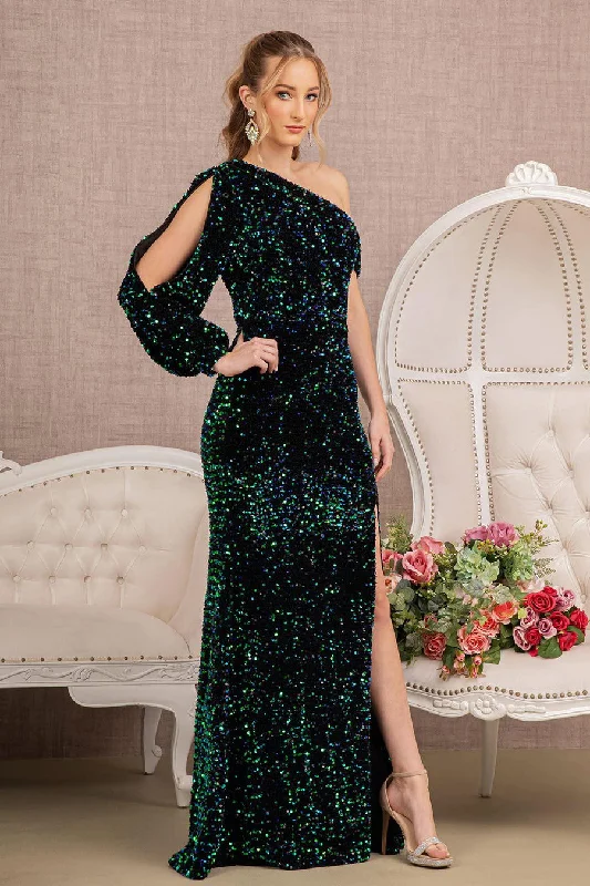 women's tall dressesGreen S Elizabeth K GL3159 Prom Long One Shoulder Formal Gown Sale