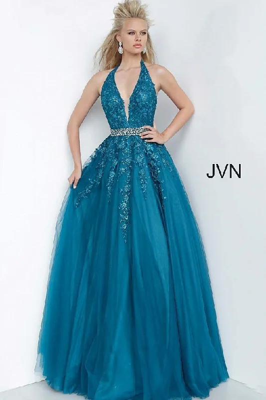 women's solid color dressesJovani 00923 Long Prom Ball Gown