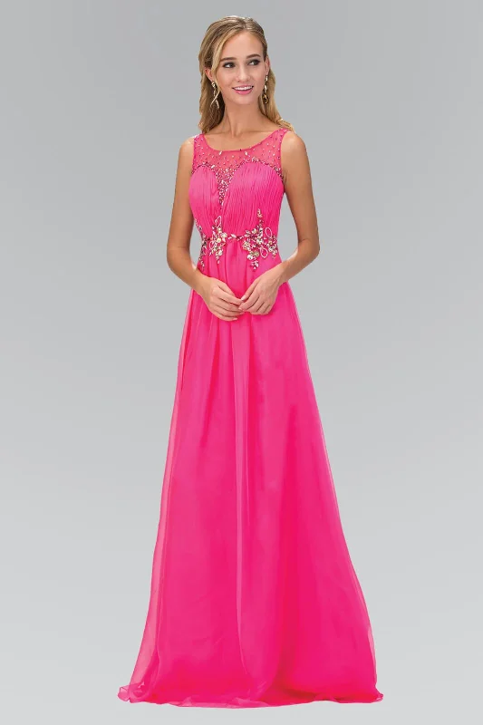 women's petite dressesLong Formal Sleeveless Chiffon Prom Dress