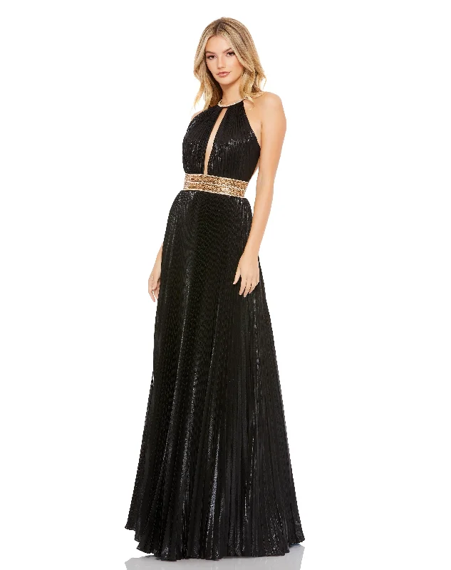 women's bespoke dressesMac Duggal 30722 Prom Long Halter Formal Dress