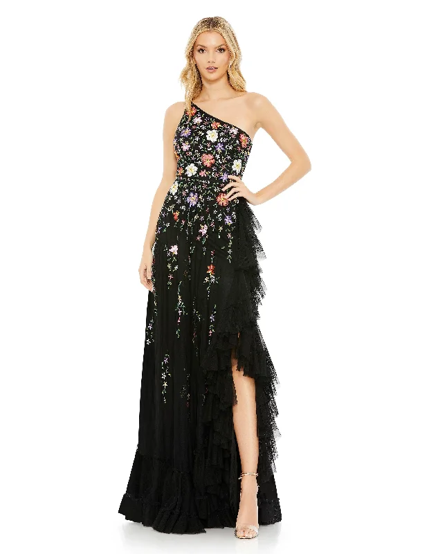 women's empire-line dressesMac Duggal 9164 Prom Long One Shoulder Formal Dress