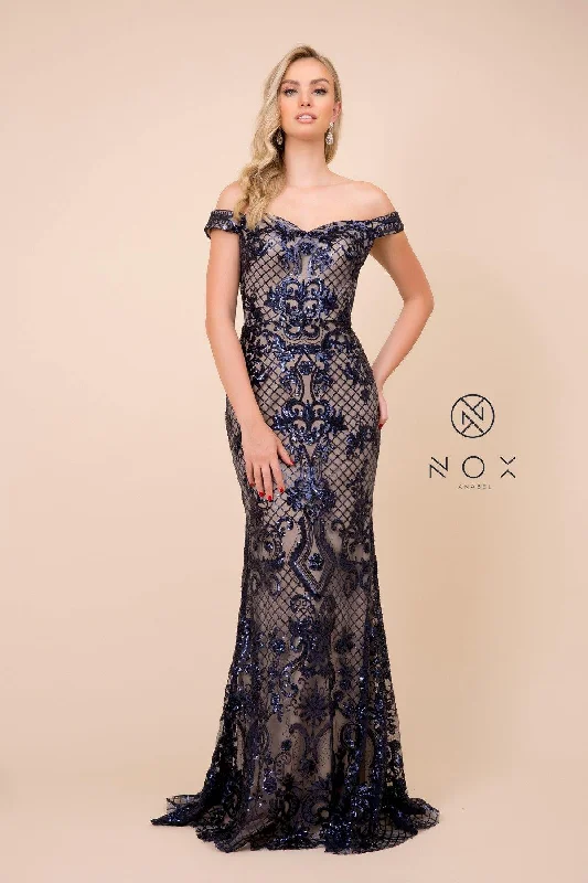 women's curve-hugging dressesSequin Embroidered Long Formal Prom Dress