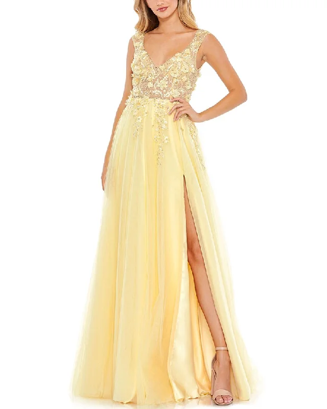 women's stretchy dressesMac Duggal A-Line Gown