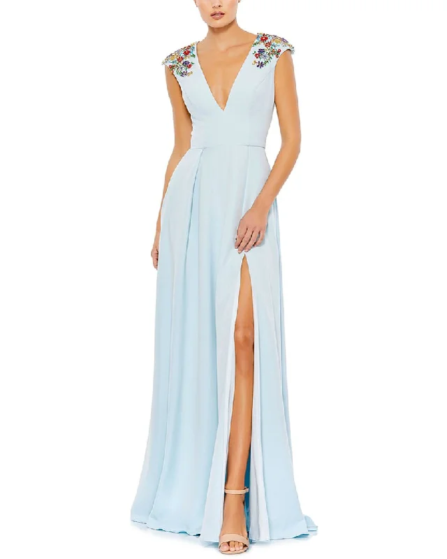 women's trendy dressesMac Duggal Sleeveless Gown