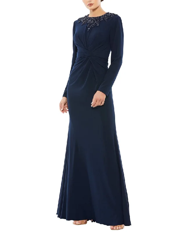 women's flowy dressesMac Duggal Trumpet Gown