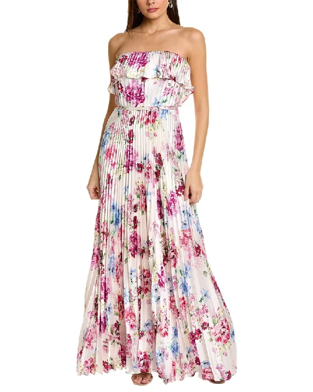 women's cocktail dressesML Monique Lhuillier Strapless Satin Gown