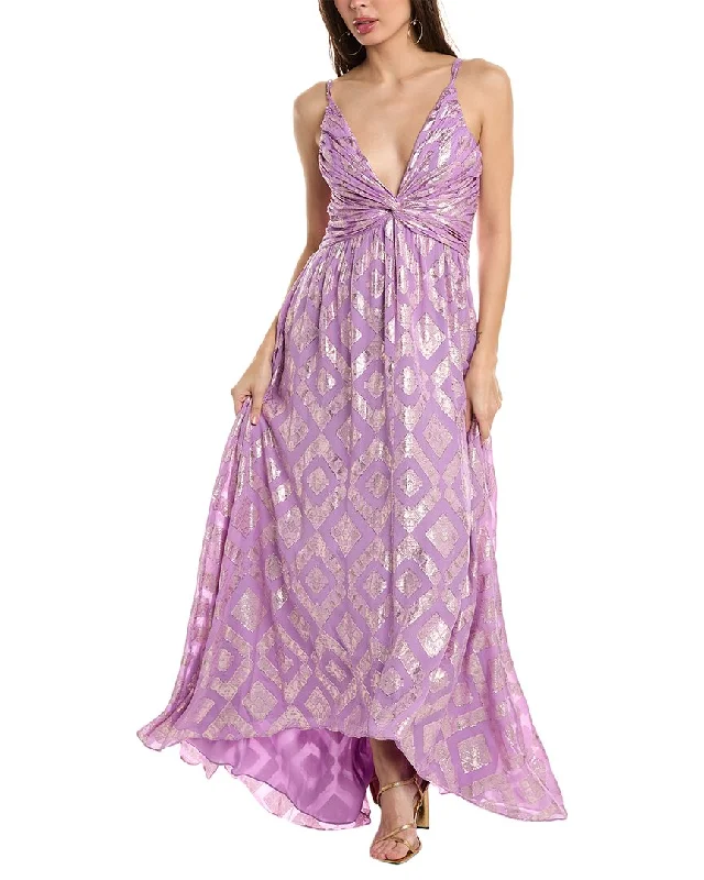 women's pear-shaped body dressesRamy Brook Toby Silk-Blend Gown