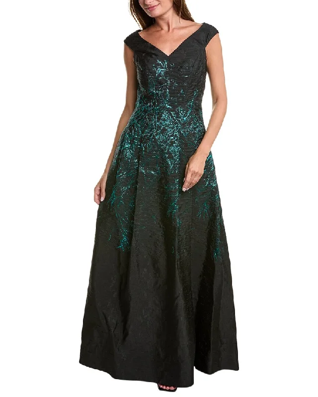 women's retro dressesTeri Jon by Rickie Freeman Jacquard Gown