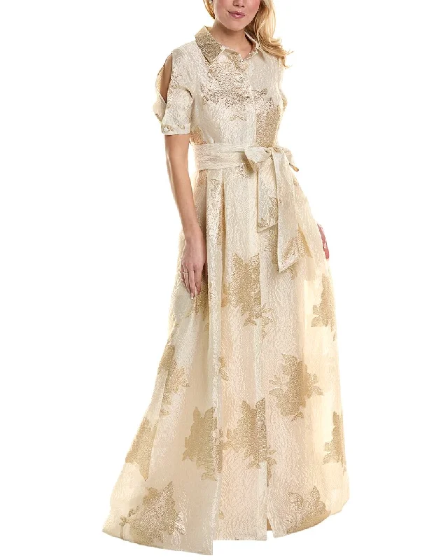 women's prom dressesTeri Jon by Rickie Freeman Jacquard Shirt Gown