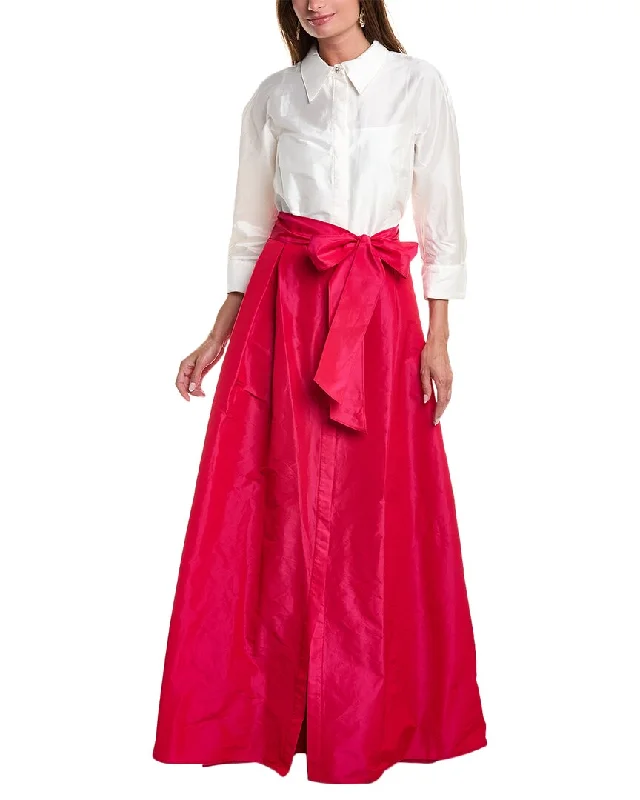 women's fair-trade dressesTeri Jon by Rickie Freeman Taffeta Shirt Gown